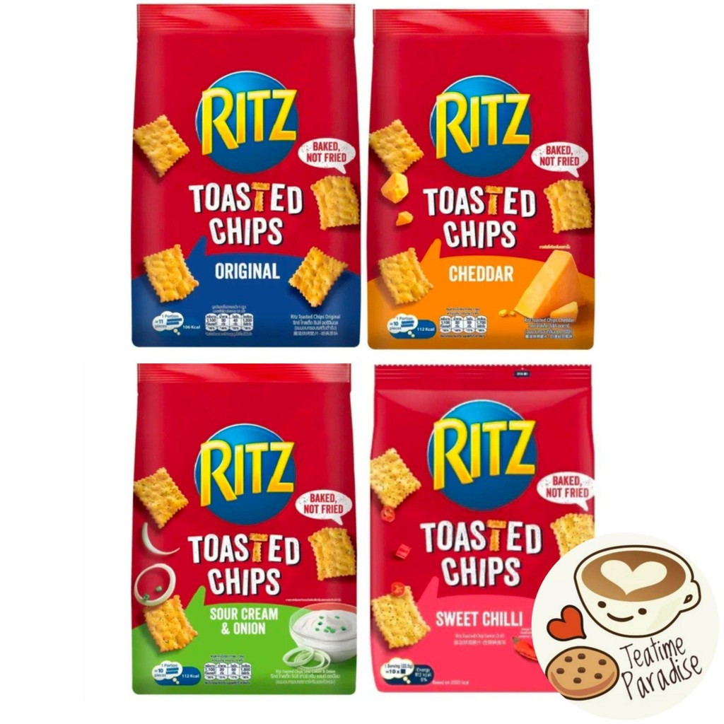 (Premium Selection) Nabisco Ritz Toasted Chips (คละรส) (ต้นฉบับ/เชดดาร์/ซาวครีม & หัวหอม/พริกหวาน) U