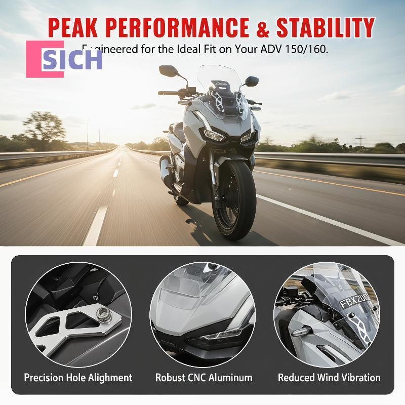 [Sich] Motorcycle GARNISH WINDSHIELD ADV 150/160 Full CNC Garnish Windshield ใหม่