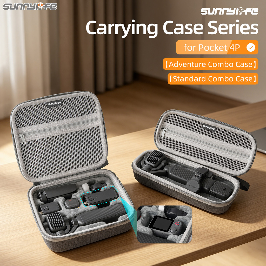 Sunnylife เหมาะสําหรับกระเป๋าเก็บ DJI Pocket 4P, กระเป๋าชุดมาตรฐานอเนกประสงค์, กระเป๋าเอียงแพน 4P อุปกรณ์ป้องกันการจัดเก็บ