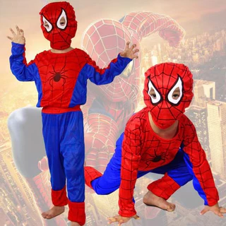 สไตล์ใหม่ Superhero Spider Man เครื่องแต่งกายคอสเพลย์สีแดง Spiderman เสื้อผ้าเด็กคอสเพลย์ฮาโลวีนเครื่องแต่งกายสําหรับเด็ก