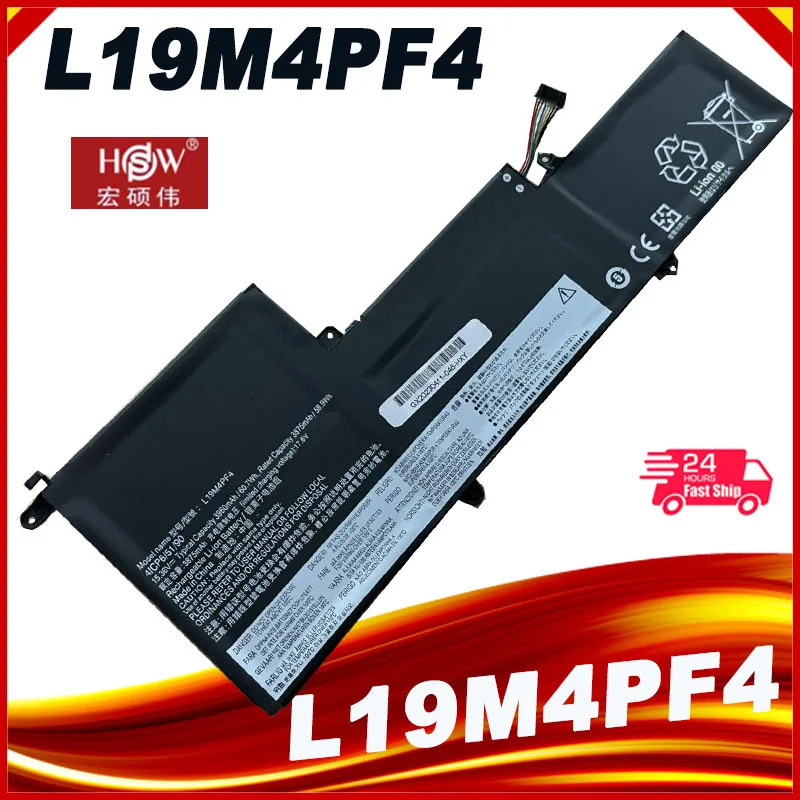 SeagullStar L19M4PF4 L19D4PF4 L19C4PF4 5B10W65297 แบตเตอรี่แล็ปท็อปสําหรับ Lenovo Ideapad โยคะ Slim 