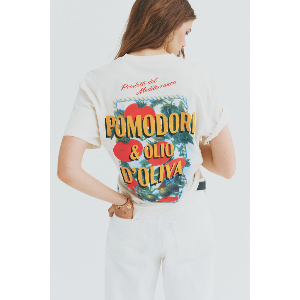 H&M(เอชแอนด์เอ็ม) เสื้อยืดโอเวอร์ไซส์พิมพ์ลาย ผู้หญิง 1354324_1