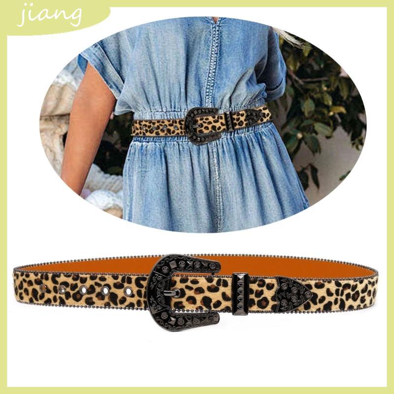 Rhinestones Buckle Leopard Belt Fashion Evening Party Belt Clothing Accessories