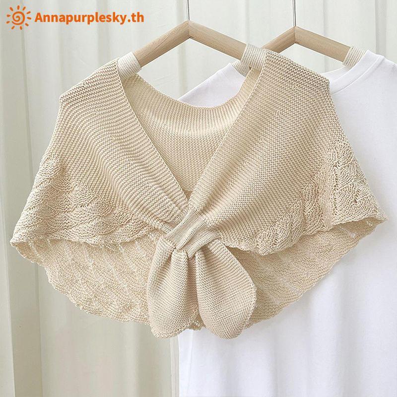 Annapursky Womens Knit Shawl Collar - Summer AC Scarf & Blouse Shoulder Cover TH