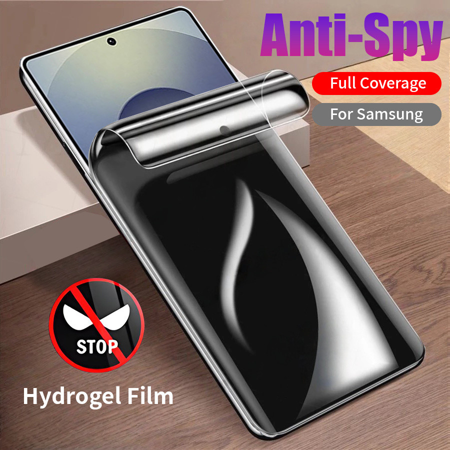 SAMSUNG Full Coverage Anti Spy Soft Hydrogelฟิล์มสําหรับSamsung Galaxy S26 S25 Edge S24 S23 S22 S21 S20 หมายเหตุ 20 Plus Ultra FEป้องกันหน้าจอความเป็นส่วนตัวPeepฟิล์ม