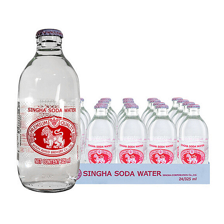 Sam Thailand นําเข้า SINGHA SINGHA Soda Water 325ml ขวดแก้ว SINGHA ประกายน้ําโซดาปราศจากน้ําตาล