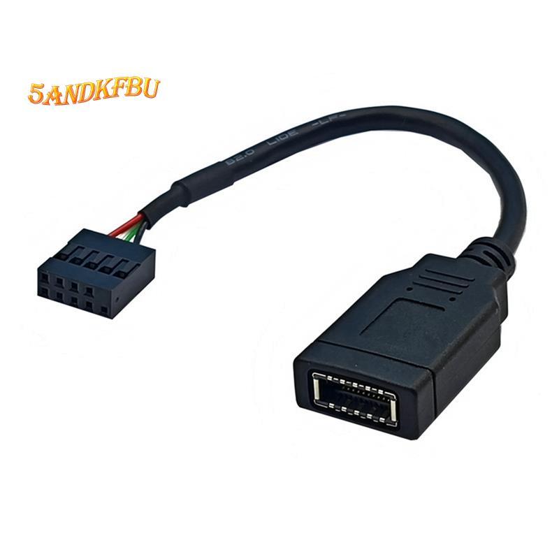 USB 9PIN to TYPE-E อะแดปเตอร์สาย USB 9PIN to TYPE-E สาย แผงด้านหน้าอะแดปเตอร์สาย USB 9PIN to TYPE-E 