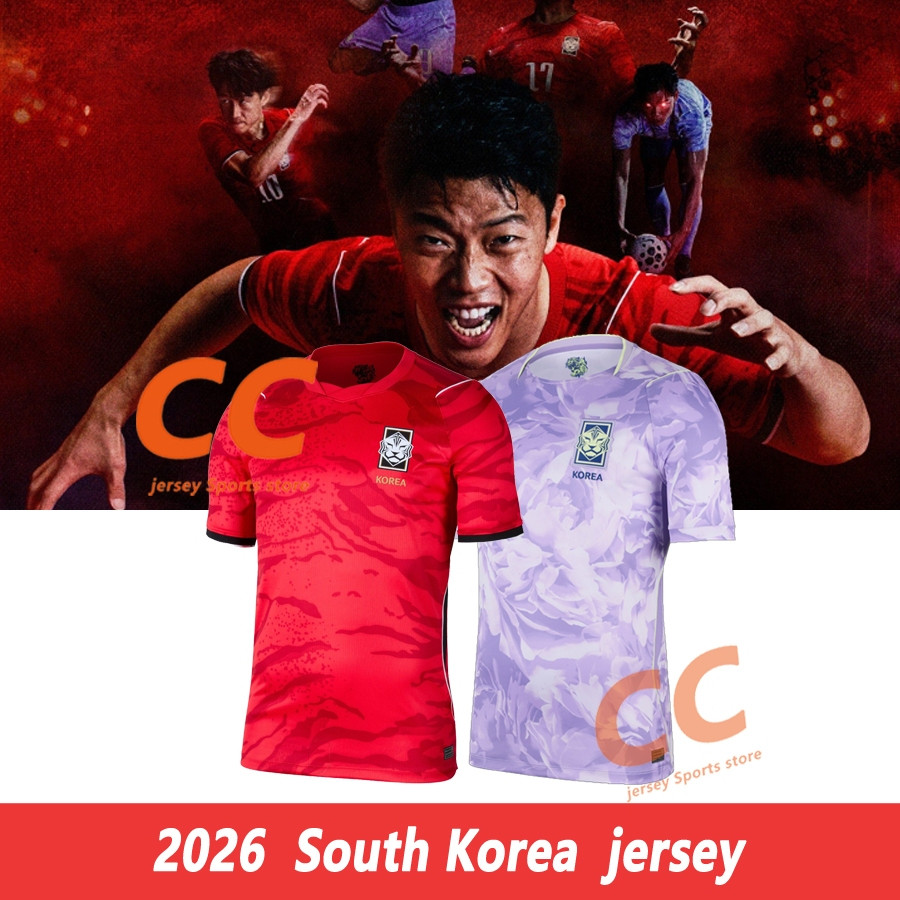 2026 เกาหลีใต้ฟุตบอลโลกฟุตบอลเสื้อฟุตบอลกีฬาTเสื้อผู้ชายSONเสื้อคุณภาพสูงS-4XLแฟนญี่ปุ่นรุ่น