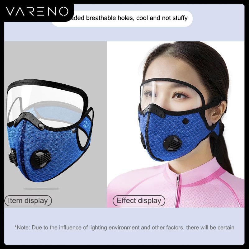 ใหม่หน้ากากขี่จักรยาน vareno พร้อมแว่นตากรองฝุ่นหน้ากากกีฬาล้างทำความสะอาดได้นำมาใช้ใหม่สำหรับผู้ชาย Bandana