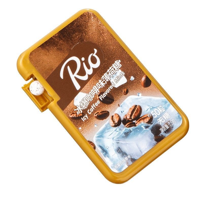 Rio ลูกอมมิ้นต์ปราศจากน้ําตาล ลูกอมกาแฟ ลมหายใจสดชื่น ลูกอมเย็น ลมหายใจสดชื่น ผู้ชาย พกติดตัวเย็น 6.