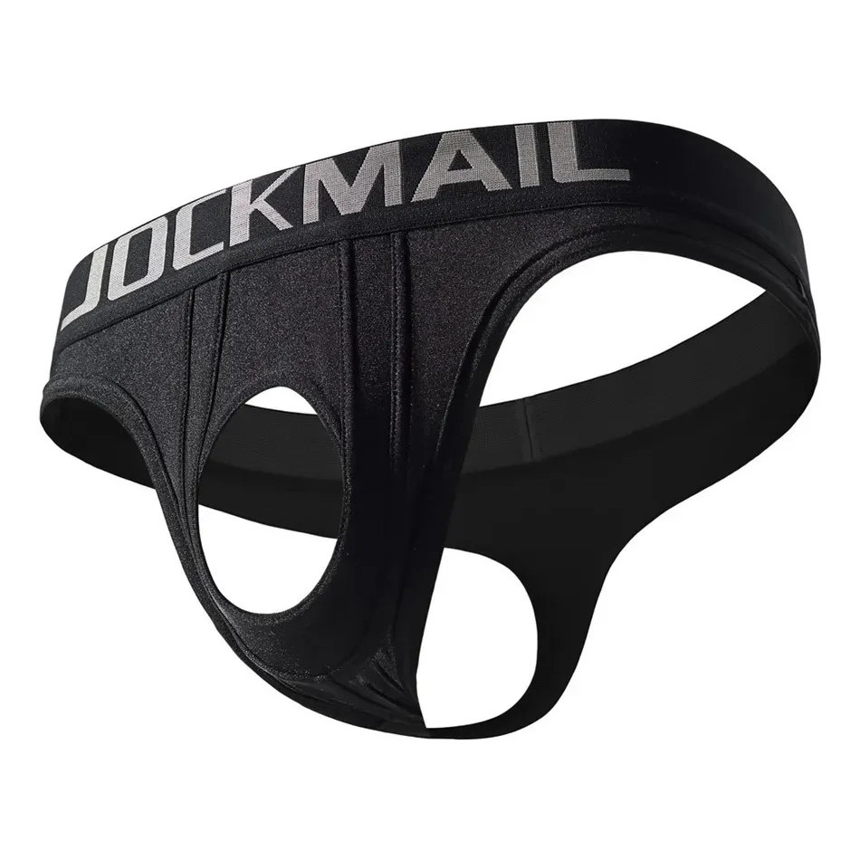 Hollow Out Men Jockstrap ชุดชั้นในกางเกงบิกินี่ระบายอากาศ Jockmail