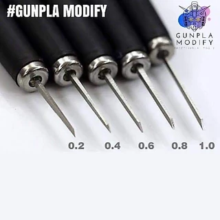 มีดเดินลาย ด้ามไม้หุ้มพลาสติกสีดำ เบอร์ 0.2, 0.4, 0.6, 0.8, 1.0 mm