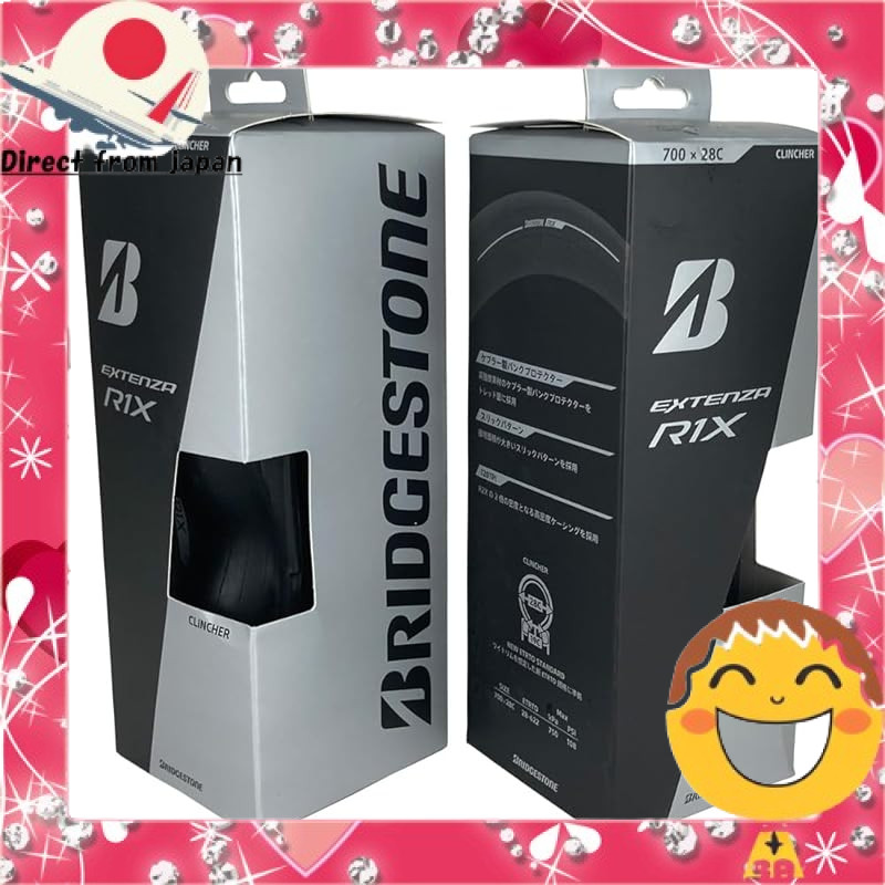 Bridgestone Anchor Extenza R1X 700x28C Folding Tires - Black - Set of 2[Direct from Japan]
