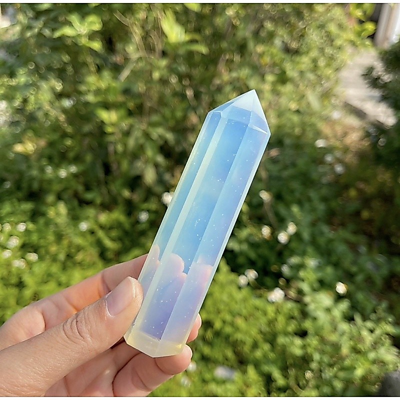 1Pc Natural Opalite Tower / Top High Quality / Transformation Meditation Stone / Home Decoration And Collection.