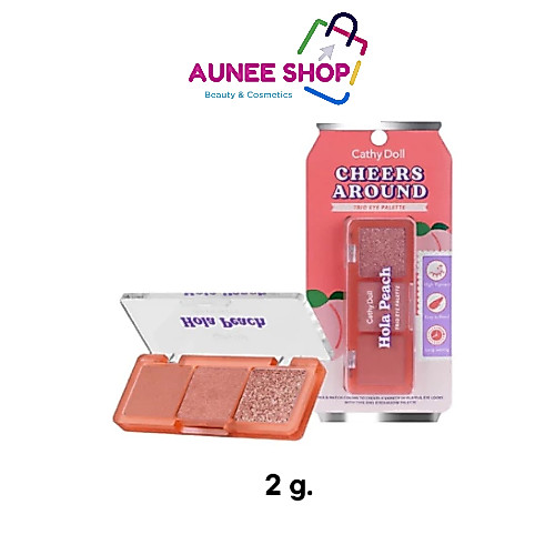 ส่งฟรี/มีไลฟ์  Cathy Doll Cheers Around Trio Eye Palette 2g. เชียร์ อะราวด์ ทรีโอ อายแชโดว์ พาเลท ทาตา มี
