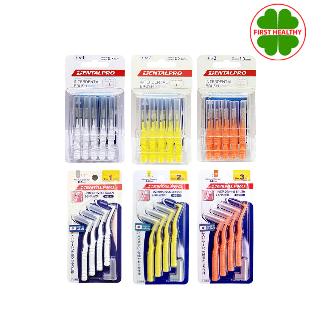 Dentalpro Interdental Brush " แปรงซอกฟัน " (มี Size 1,2,3) แปรงทำความสะอาดซอกฟัน