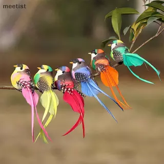 MEET 1 ชิ้นสุ่มจําลอง Swallow Tail Bird คลิป Handmade Bird ตกแต่งพืชประดิษฐ์นกหัตถกรรมสําหรับเครื่องประดับ TH