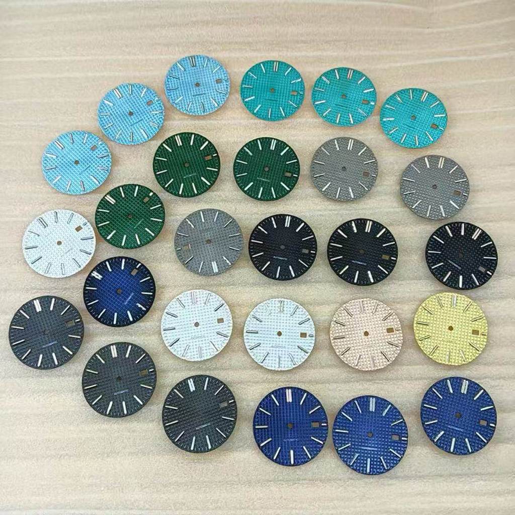 [Dial Accessories 5] NH35 Dial 31.8mm Surface Seiko Modified Farm Oak Dial Silver Strip Nail Green L