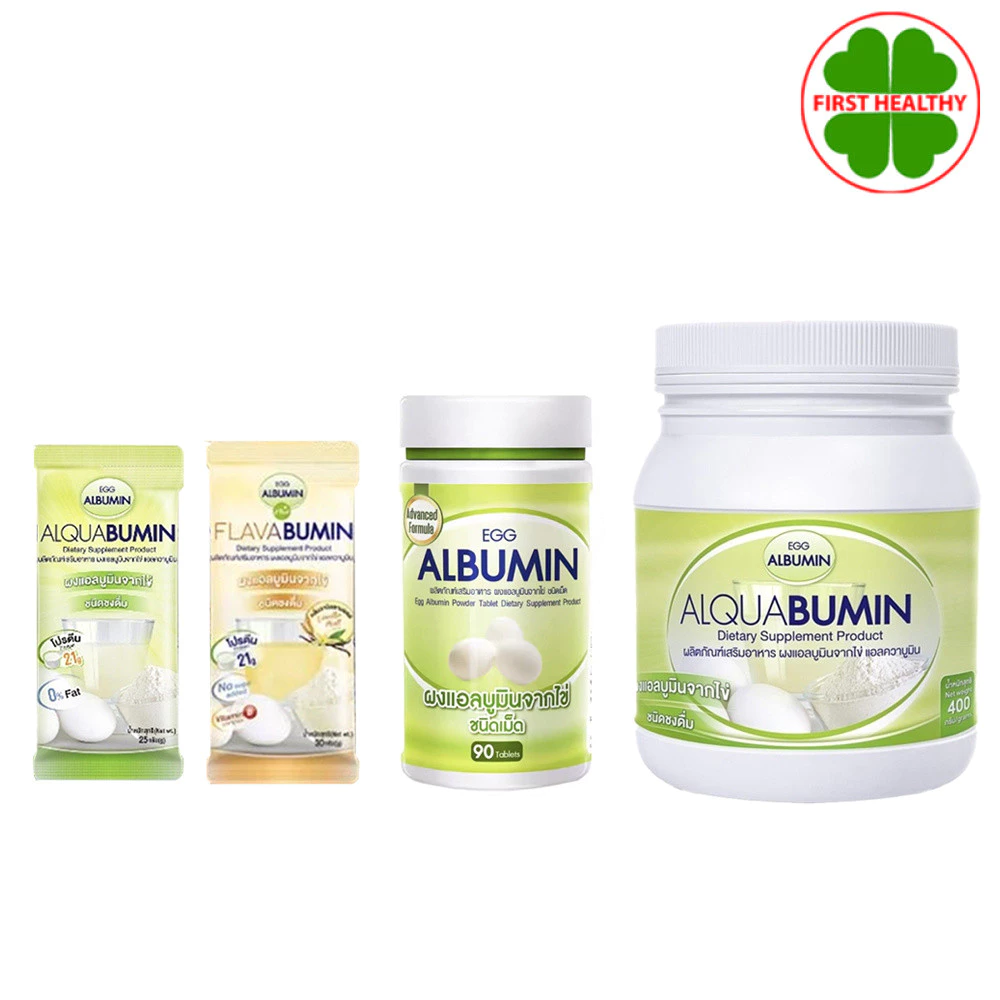 Egg Albumin อัลบูมินไข่ขาว 90 เม็ด / ผง 400g / ซอง โปรตีนสูง