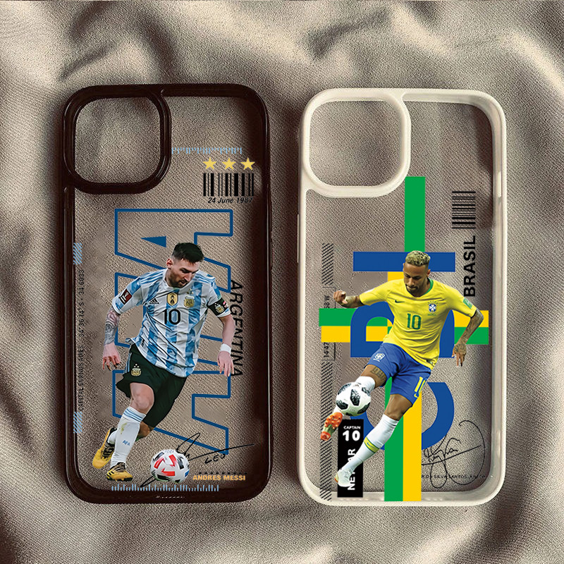 ฟุตบอล Star Jersey เคสโทรศัพท์สําหรับ iPhone 15 16 17 Pro Max 14 13 12 11 Pro 16e 7 8 Plus SE2 XS Max X XR กันกระแทก