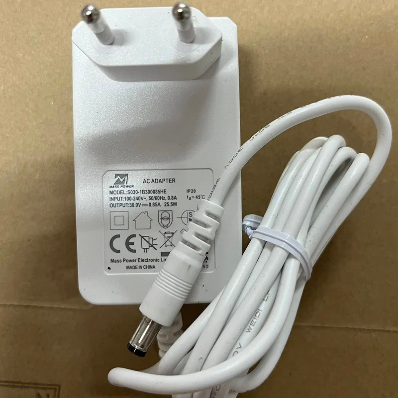 1PCS สําหรับ MASS POWER 30V 0.85A อะแดปเตอร์ S030-1B3000HEC สายชาร์จ 25.5W