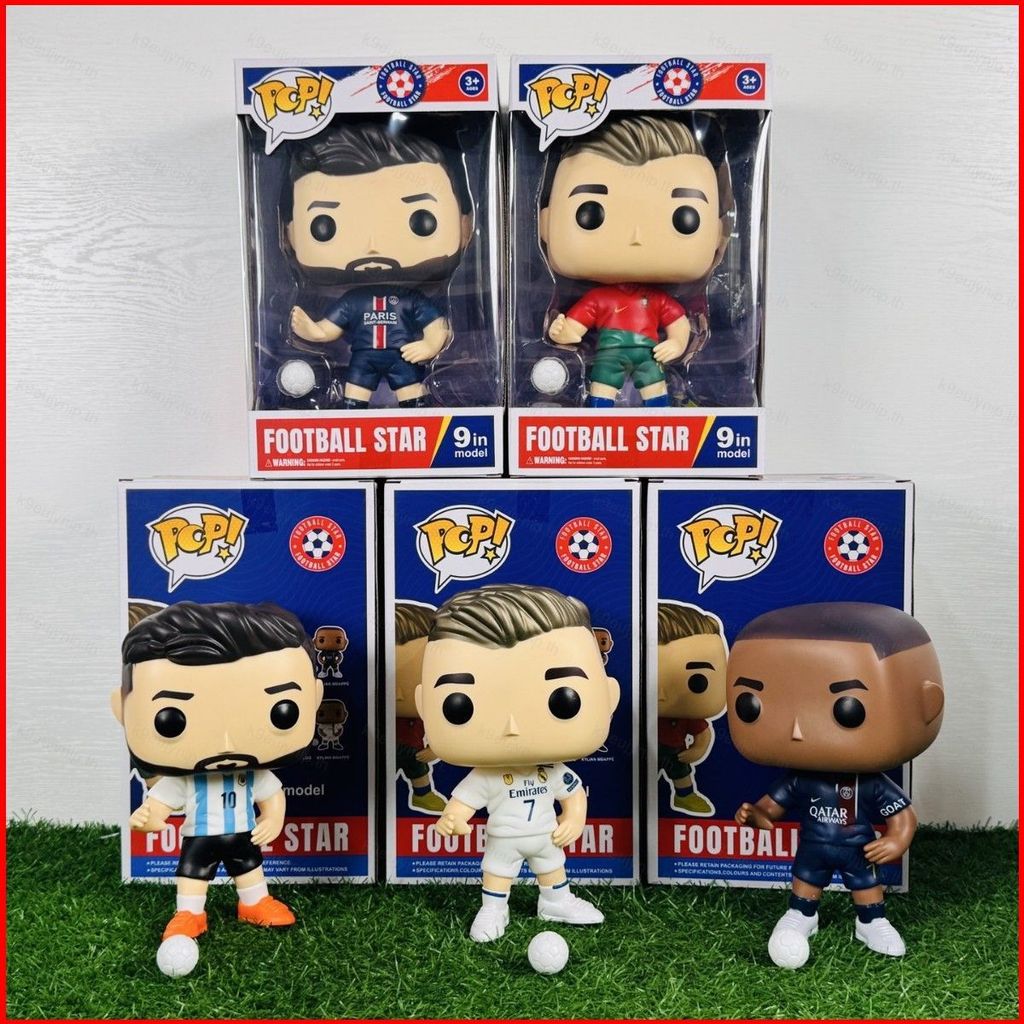 Funko Pop Cristiano Ronaldo Lionel Messi Action Figure Football Star เครื่องประดับสะสม