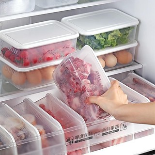5PCS PP Food Grade Microwave Fresh-keeping Sealed Transparent Refrigerator Storage Box Disposable