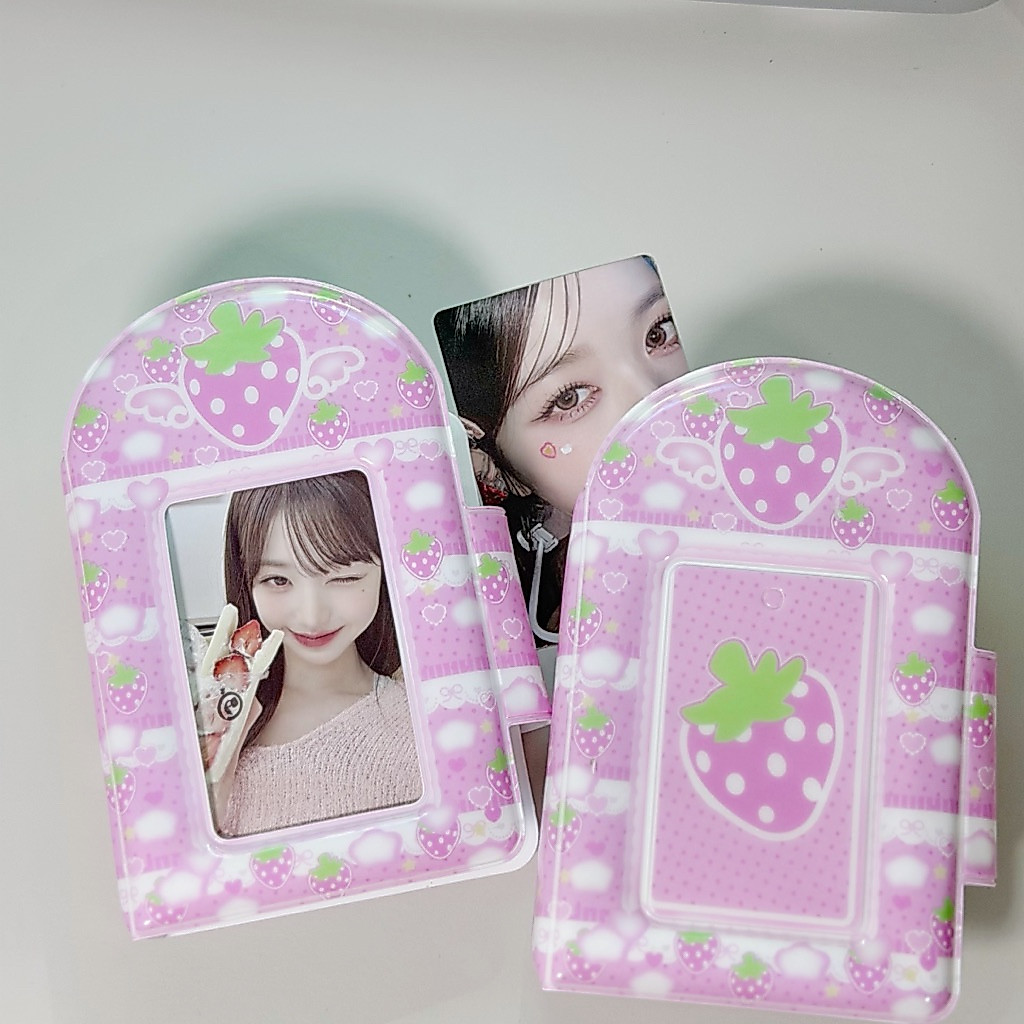 🍓💖พร้อมส่ง!แฟ้มเก็บการ์ด ลายสตอเบอรี่สีชมพู ขนาด3นิ้ว