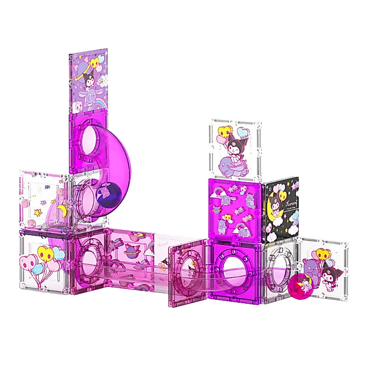 Picasso Tiles 46 Pc Kuromi Magnetic Marble Run Building
