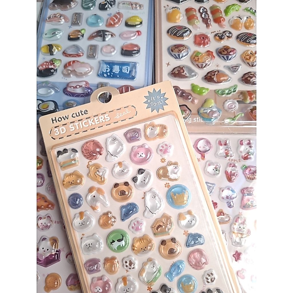 สติ๊กเกอร์ นูน การ์ตูน Bonbon Drop DIY Kawaii ติดมือถือ ติดเคส สมุดภาพวัสดุ Journal ตกแต่งสติกเกอร์ 