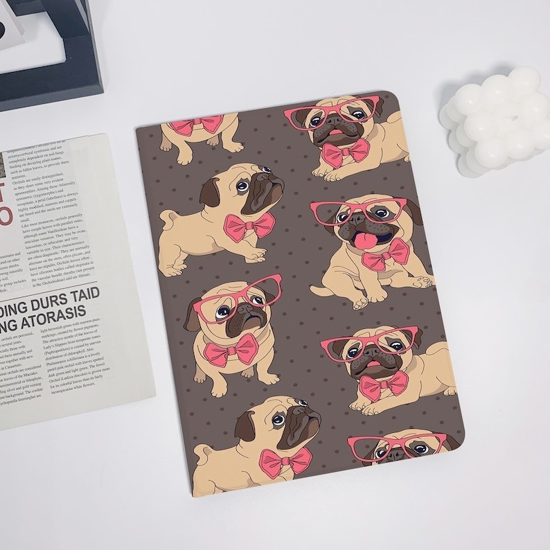 น่ารัก Pug iPad Air 5 2022 iPad 10 2022 เคส iPad 9,iPad Pro 11 "12.9 2022 iPad Pro 12.9 2021 iPad mi