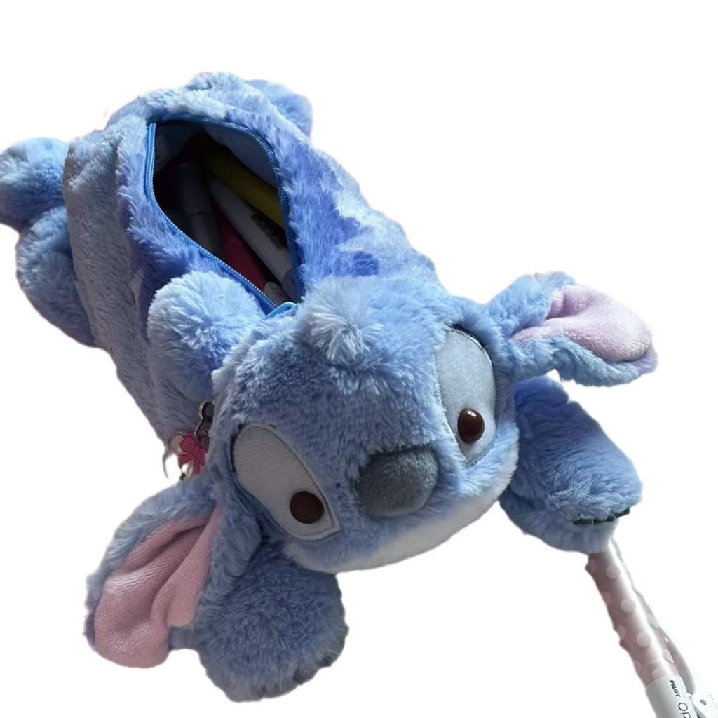 การ์ตูนน่ารัก Lilo & Stitch Plush ดินสอกรณีตุ๊กตา Desktop รูปที่ 4