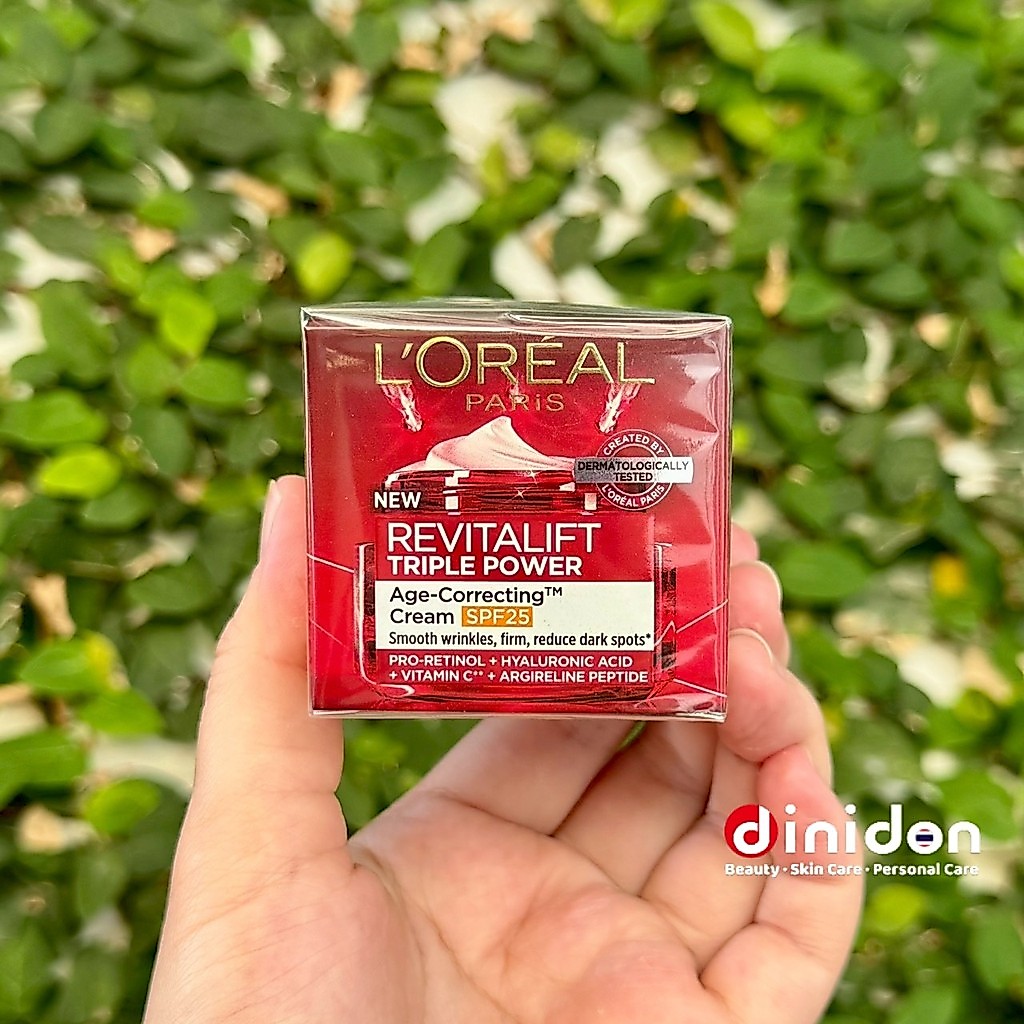 ((dinidon Shop)) L'Oreal Paris Revitalift Triple Power Age-Correcting Cream SPF 25 15 Ml.