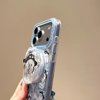 เคสโทรศัพท์ขาตั้งแม่เหล็กลายการ์ตูนน่ารักพร้อมตุ๊กตา SanSan สําหรับ iPhone 17 Pro Max, 16 Pro, 15 Pro Max, 15/14 Pro, กันกระแทก iPhone 17 ฝาครอบป้องกัน