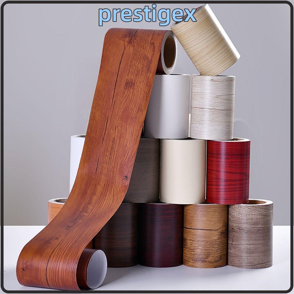 PRESTIGEX 10 M/ม้วนเอววอลล์เปเปอร์,ลายไม้ Windowsill สติ๊กเกอร์ขอบผนัง, PVC กันน้ําแบบมีกาวในตัว