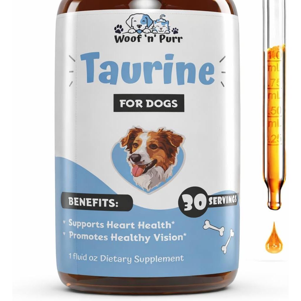 Taurine for Dogs - Taurine Supplement for Dogs - Supports Healthy Vision, Heart, Immune System, & Mu