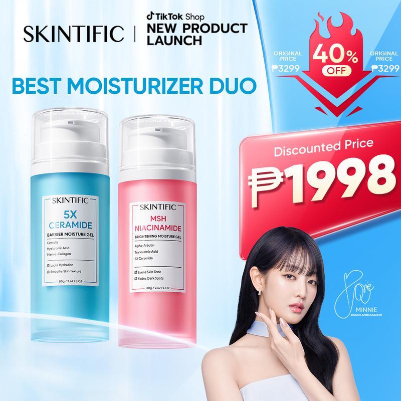 [เดย์&ไนท์แคร์] SKINTIFIC Moisturizer Combo 80g*2 Brightening Moisturizer 80g +5X Ceramide Barrier M