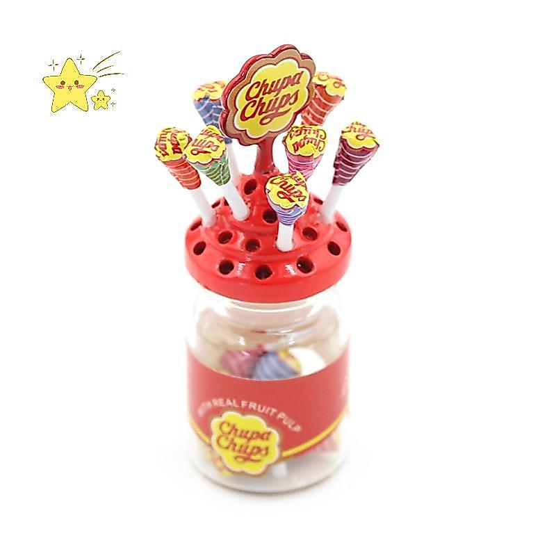 [JBTH] 1:12 Dollhouse Miniature Simulation Food Mini Lollipop With Case Holder [JB]
