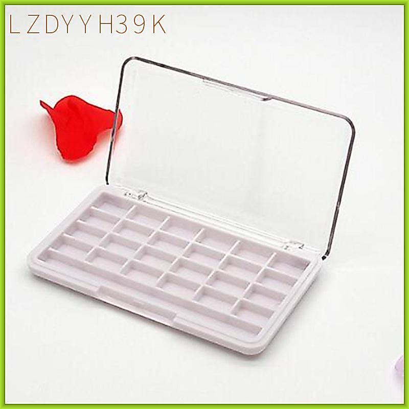 [lzdyyh39k] 24 Grid Empty Makeup Eyeshadow Palette Blush Lip Gloss Powder DIY Case