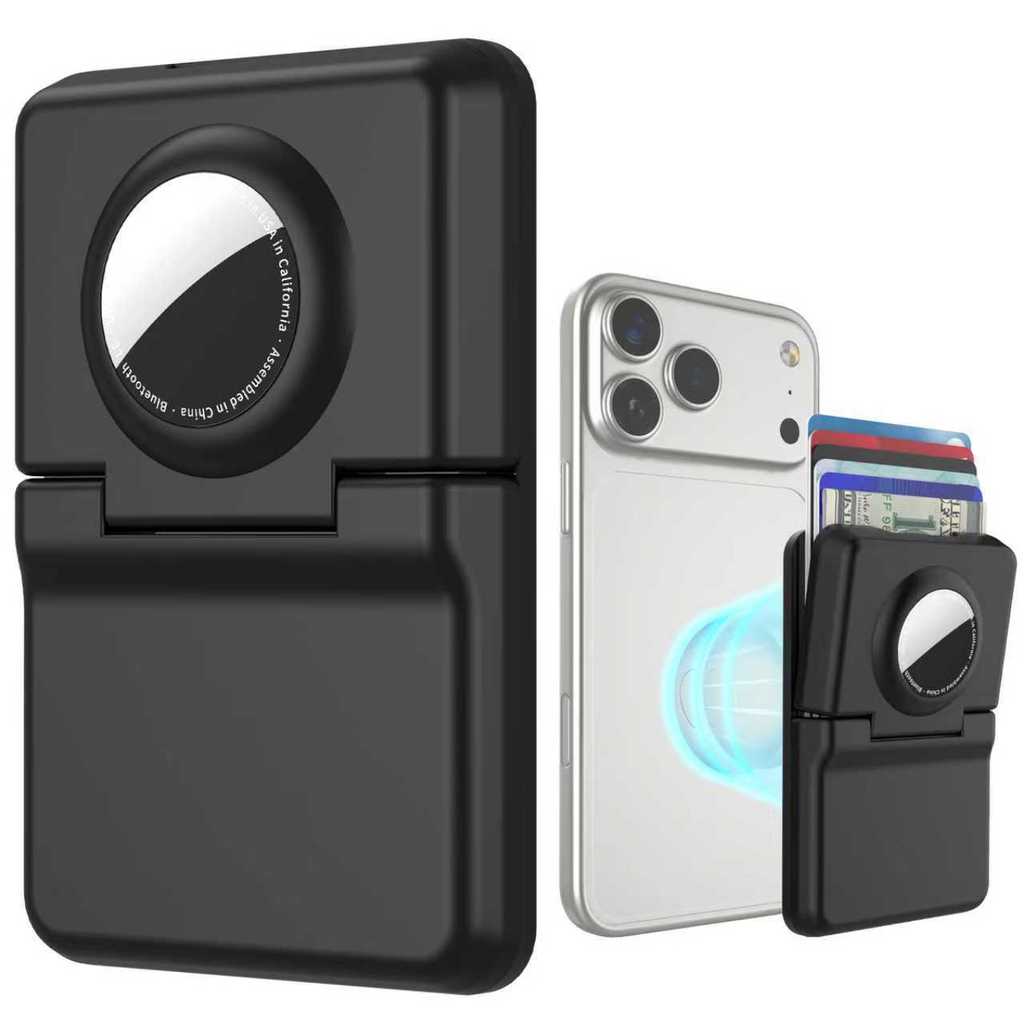 เหมาะสําหรับ airtag Magnetic Wallet Apple Tracker Magsafe Magnetic PC Wallet + AirTag เคสป้องกัน