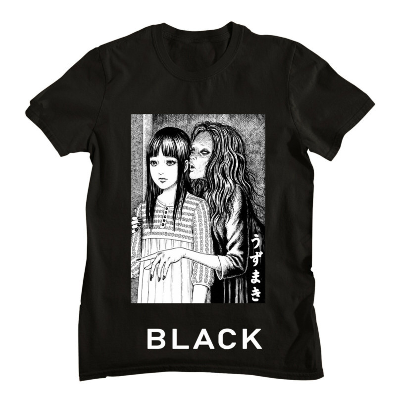 UNISEX Uzumaki junji Ito Tomie สยองขวัญมังงะอะนิเมะเสื้อยืด unisex ใหม่