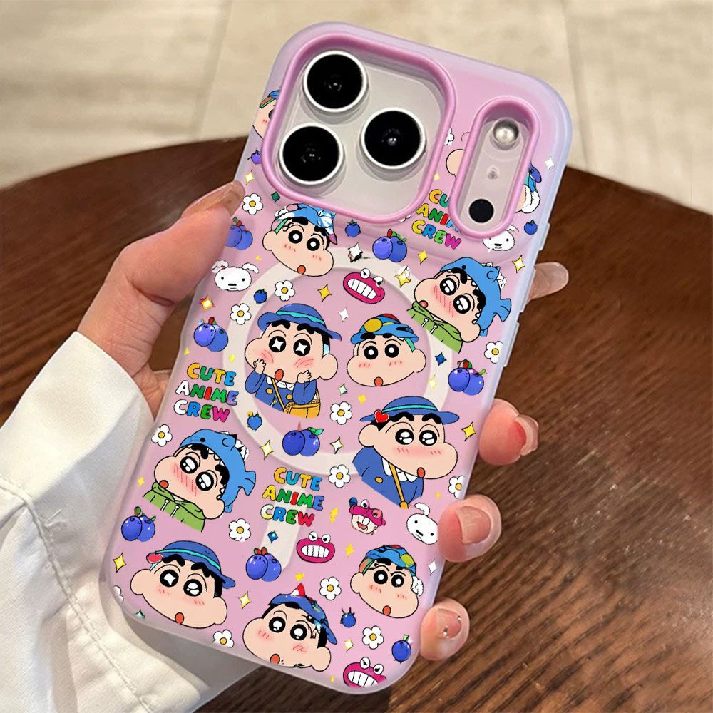 ชินจัง ชินจังจอมแก่น เคสมือถือแม่เหล็กซิลิโคน สำหรับ iPhone 18 17 PRO MAX 16 15 14 13 12 11 PLUS AIR
