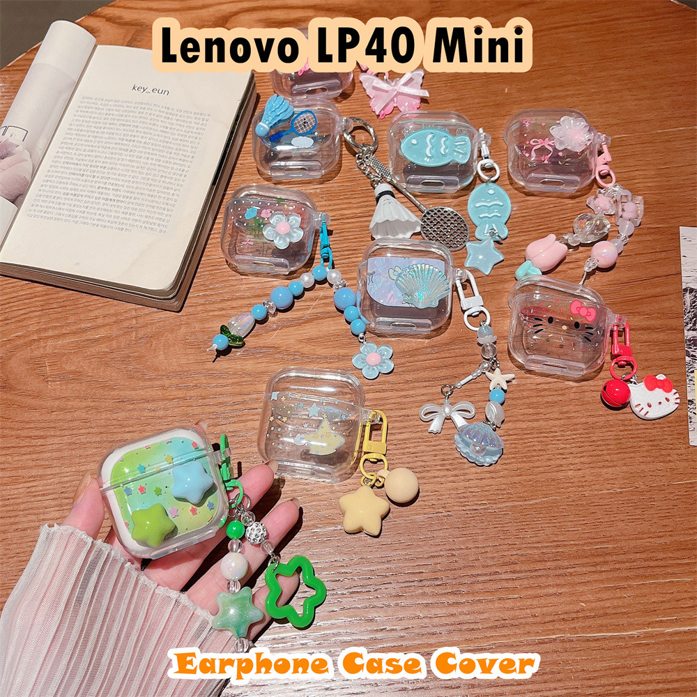 สําหรับ Lenovo LP40 Mini Case Casing Soft Silicone Headphone Case Star Cartoons Pattern