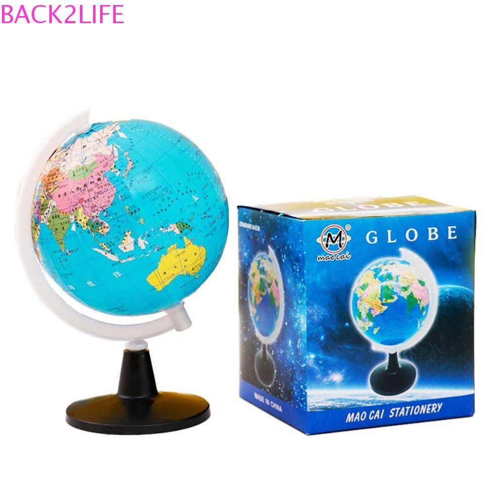 ช่วยสอนภูมิศาสตร์ BACK2LIFE, ลูกโลกการศึกษาปฐมวัยพลาสติกของโลกพร้อมขาตั้ง, ทรงกลมโลกพร้อมฉลากแห่งทวีป, ของเล่นเครื่องประดับโลกสําหรับเด็ก
