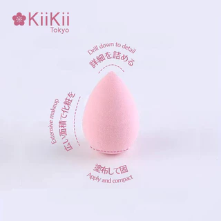 KiiKii พัฟแต่งหน้า ฟองน้ําแต่งหน้ามินิ เซตกล่อง 18 ชิ้น ฟองน้ําไข่ ใช้ได้แห้งและเปียก
