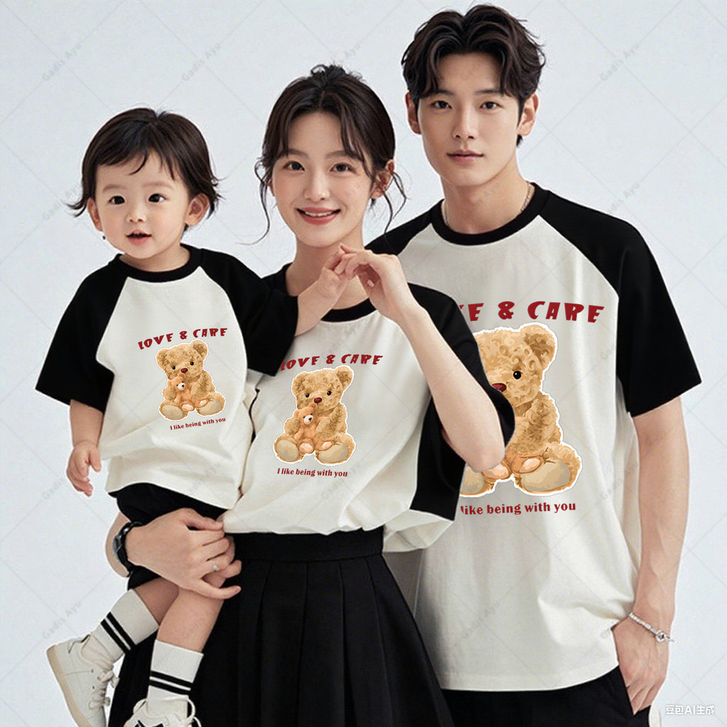 🔥พร้อมส่ง&COD🔥RINA STUDIO🔥 2025ชุดครอบครัว ชุดพ่อแม่ลูกเสื้อยืด มีรูปภาพการ์ตูนและอนิเมะที่เป็นที่นิยมออกแบบNJX#20