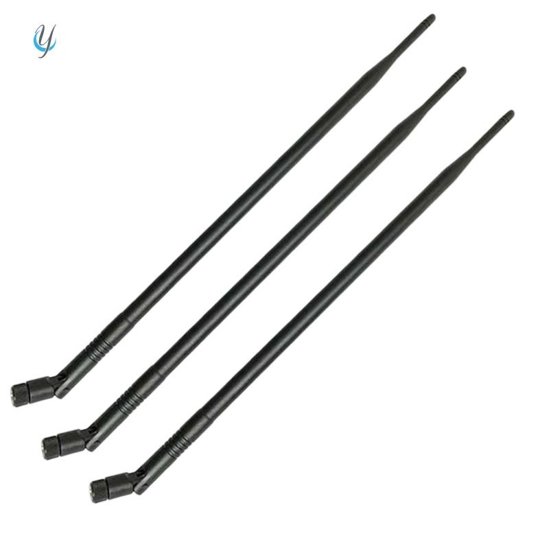 [corey_malan.th]3PCS 9DBi RP-SMA Dual Band 2.4GHz 5GHz High Gain WiFi Router เสาอากาศเอียงไร้สาย