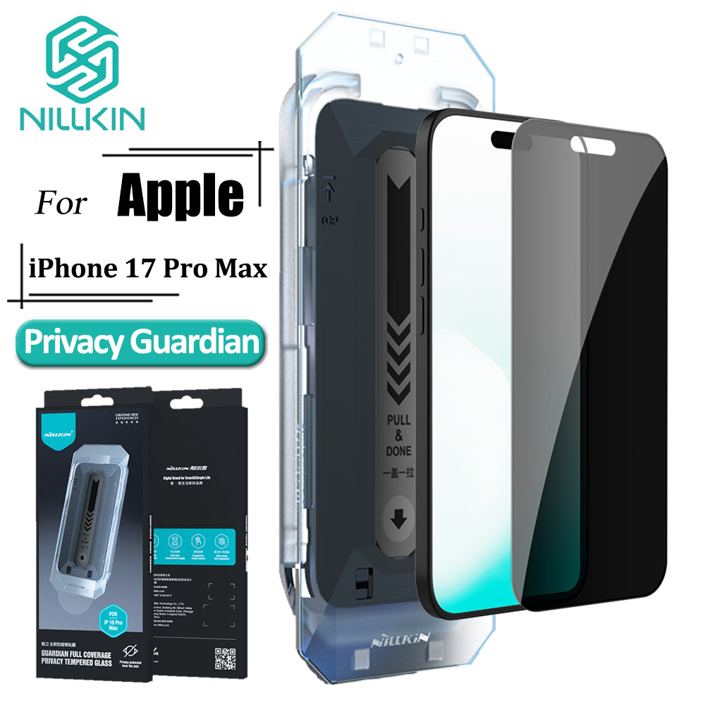 NILLKIN กระจกนิรภัยแบบเต็มหน้าจอสําหรับ iPhone 17 Pro Max ติดตั้งง่ายความเป็นส่วนตัว Guardian Anti Glare ป้องกันหน้าจอ