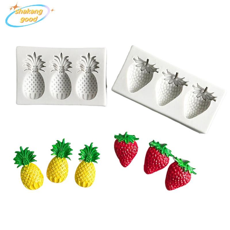 SKTH แม่พิมพ์เรซินสับปะรดสตรอเบอร์รี่ซิลิโคน Sugarcraft สําหรับตกแต่งเค้ก SKK ราคา ถูกที่สุด ดีลบีเคเค รูปภาพหลัก