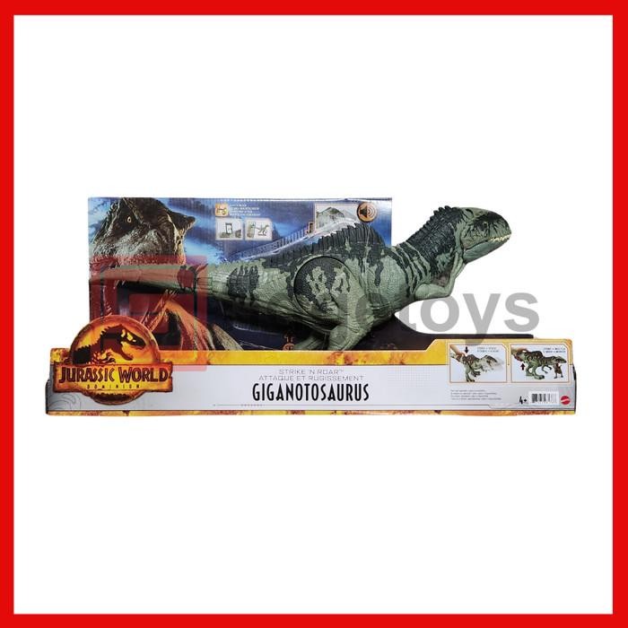 JURASSIC WORLD DOMINION STRIKE N ROAR GIGANOTOSAURUS DINOSAUR ACTION AWR56ABXR7